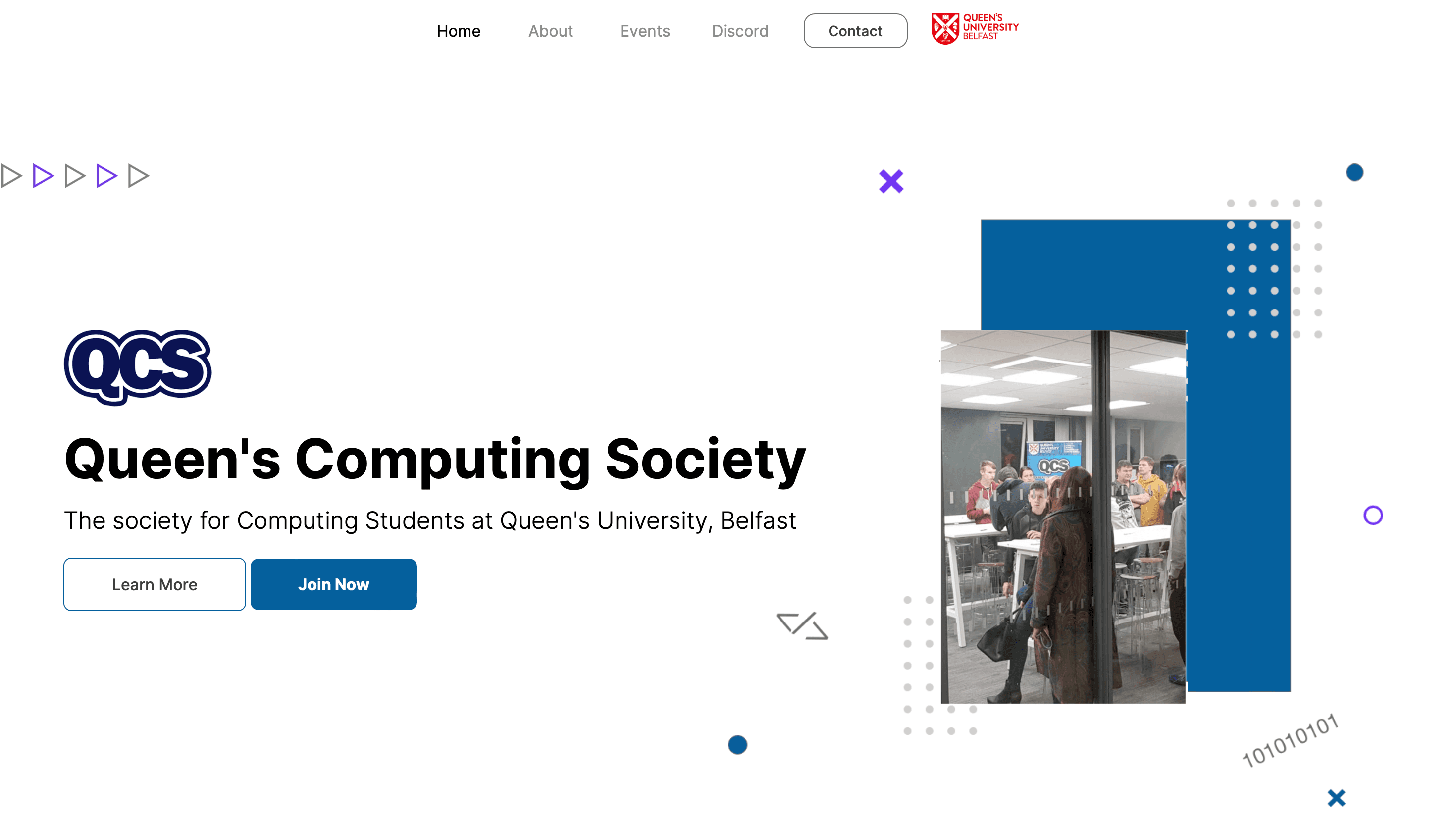 QCS Website screenshot